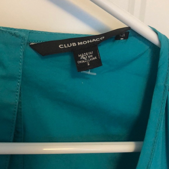 Club Monaco Size 2 Teal Dress - Picture 2 of 3